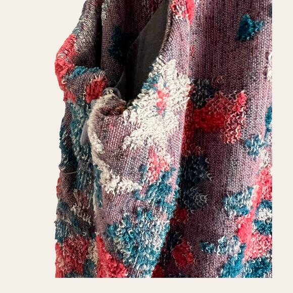 Maeve Anthropologie Gray Jacquard Floral Print Sleeveless Midi Dress Size 14 - Picture 10 of 12